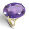 Bague 52 Bague en or 14K avec améthyste 12,86 ct 58 Facettes AT41