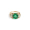 Bague Bague émeraude éthiopienne 4,35 ct et diamants en or jaune 18 carats et platine 58 Facettes BEM42
