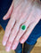 Bague 53.5 Bague pompadour en or gris 18 carats avec tsavorite et diamants 58 Facettes B376
