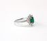 Bague 54 Bague marguerite émeraude et diamants en or blanc 18K 58 Facettes BAG.MARGT.EM.ARC-FA.65