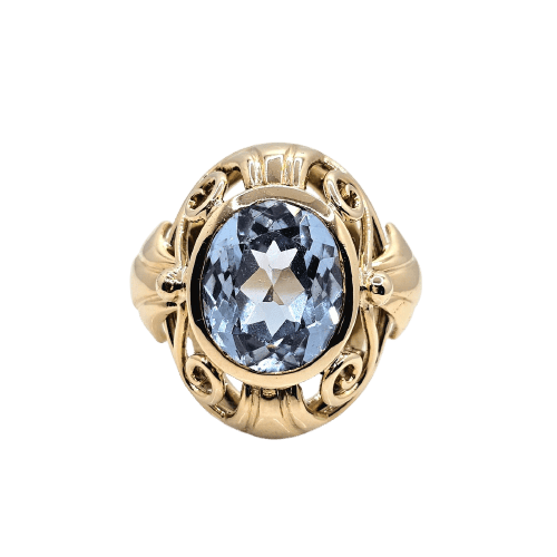 Bague 56 Bague cocktail spinelle Verneuil en or rose 14 carats 58 Facettes 512