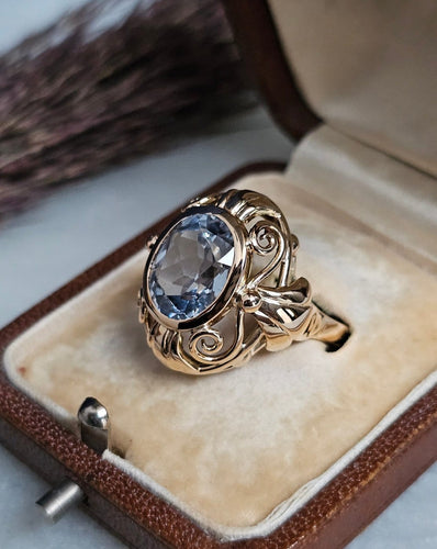 Bague 56 Bague cocktail spinelle Verneuil en or rose 14 carats 58 Facettes 512
