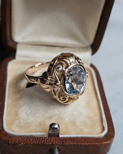 Bague 56 Bague cocktail spinelle Verneuil en or rose 14 carats 58 Facettes 512