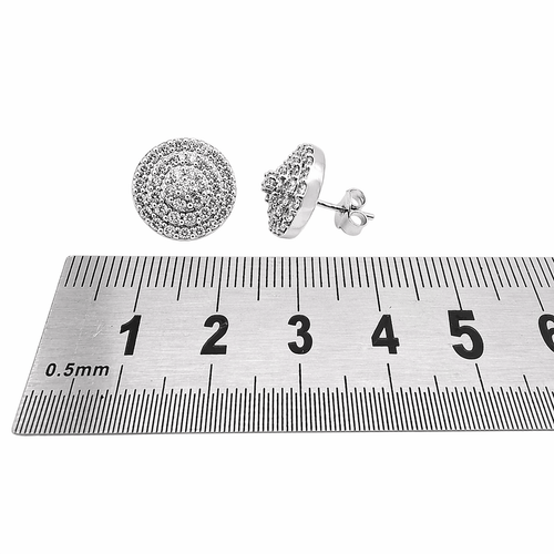 Boucles d'oreilles Boucles d'oreilles en or blanc 18 carats et diamants 58 Facettes Boucles d'oreilles en or et diamants