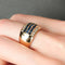 Bague 54.5 Bague jonc en or jaune, diamants et saphirs 58 Facettes BO/220036