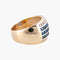 Bague 54.5 Bague jonc en or jaune, diamants et saphirs 58 Facettes BO/220036