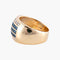 Bague 54.5 Bague jonc en or jaune, diamants et saphirs 58 Facettes BO/220036