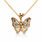 Collier Collier pendentif papillon en or jaune 18 carats et diamants 58 Facettes Pap