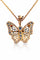 Collier Collier pendentif papillon en or jaune 18 carats et diamants 58 Facettes Pap