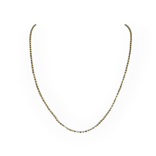 Collier Chaîne maille perlée en or jaune 14K 58 Facettes 149067693