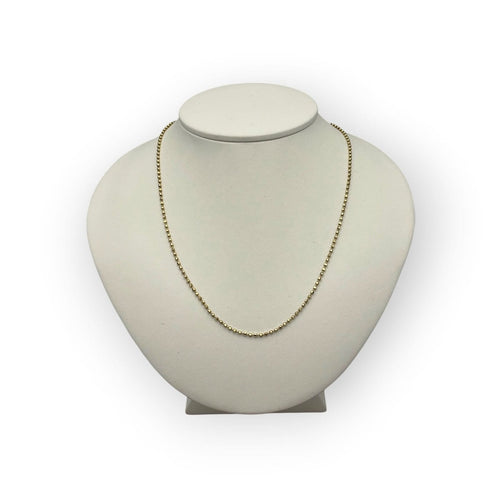 Collier Chaîne maille perlée en or jaune 14K 58 Facettes 149067693