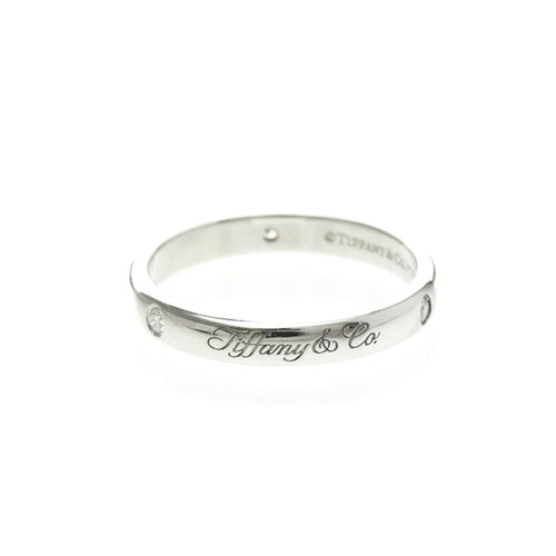 Bague 52 Tiffany & Co. Notes - Alliance en platine et diamants 58 Facettes sbraw0qprv