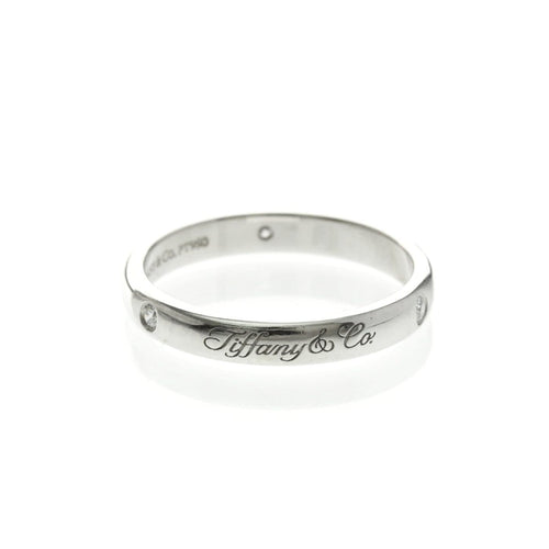 Bague 52 Tiffany & Co. Notes - Alliance en platine et diamants 58 Facettes sbraw0qprv