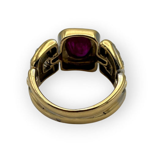 Bague 52 Bague articulée en or jaune et or blanc 750 rubis et diamants 58 Facettes 149068514