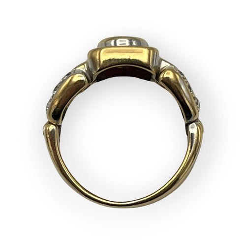 Bague 52 Bague articulée en or jaune et or blanc 750 rubis et diamants 58 Facettes 149068514