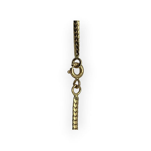 Collier Collier maille anglaise en or jaune, saphir et diamant 58 Facettes 149067745