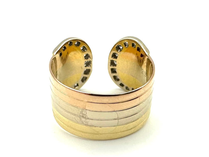 Bague 50 Cartier Double C - Bague en or jaune, rose et blanc et diamants 58 Facettes CARTIER BG