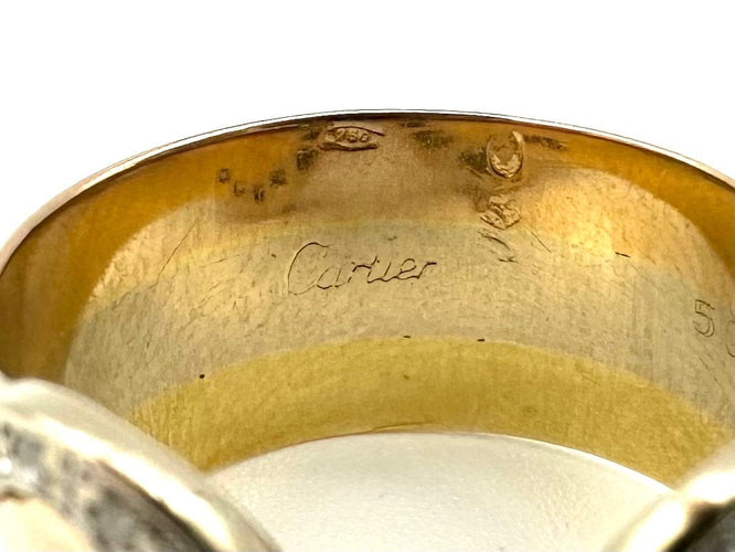 Bague 50 Cartier Double C - Bague en or jaune, rose et blanc et diamants 58 Facettes CARTIER BG