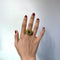 Bague 53 Bague fleur en or jaune 750‰ et rubis 58 Facettes 260027SP