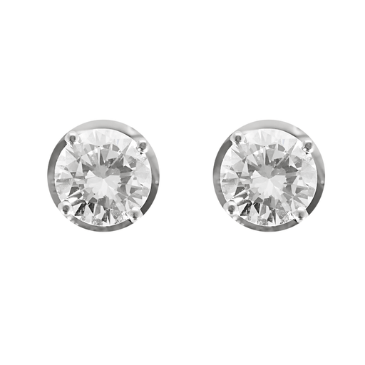 Paire de Boutons d'Oreilles en or gris et diamants 0.50 carat environ chacun 58 Facettes 260179