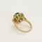 Bague 57 Bague marguerite en or jaune, émeraude 2.45 carats environ et diamants 58 Facettes 260209