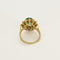 Bague 57 Bague marguerite en or jaune, émeraude 2.45 carats environ et diamants 58 Facettes 260209