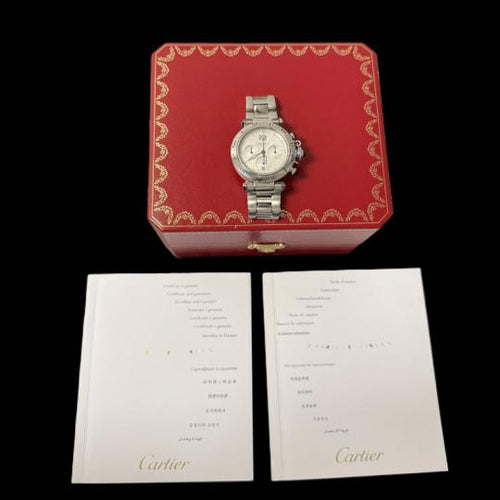 Montre Cartier Pasha Seatimer - Montre automatique acier 38 mm 58 Facettes MT46241