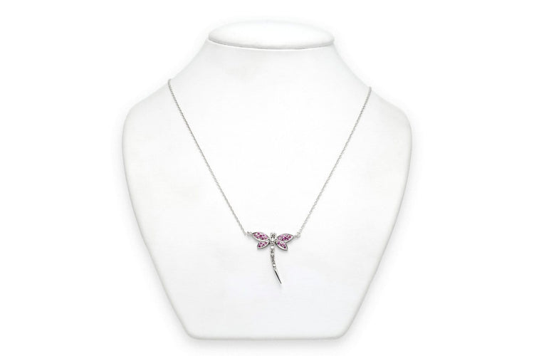 Collier Collier contemporain - Pendentif en or blanc 18 carats, rubis et diamants 58 Facettes 23671