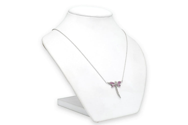Collier Collier contemporain - Pendentif en or blanc 18 carats, rubis et diamants 58 Facettes 23671