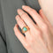 Bague 53 La Turquoise - Bague en or jaune 18 carats turquoise 58 Facettes BO/220078