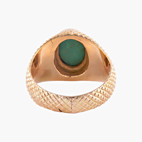 Bague 53 La Turquoise - Bague en or jaune 18 carats turquoise 58 Facettes BO/220078