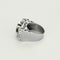 Bague 51 Bague géométrique en or gris, tourmaline verte et diamants. 58 Facettes B250128
