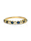 Bague 52 Demi-alliance - Bague en or jaune 18K avec saphirs et diamants 58 Facettes 1849