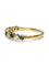 Bague 52 Demi-alliance - Bague en or jaune 18K avec saphirs et diamants 58 Facettes 1849