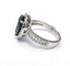 Bague 54 Bague en or blanc avec saphir poire et diamants 58 Facettes 274/26 A