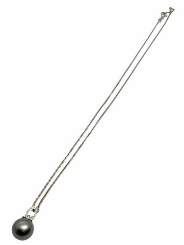 Collier Collier en or blanc 18K avec perle de Tahiti et diamants 1 ct 58 Facettes 1844