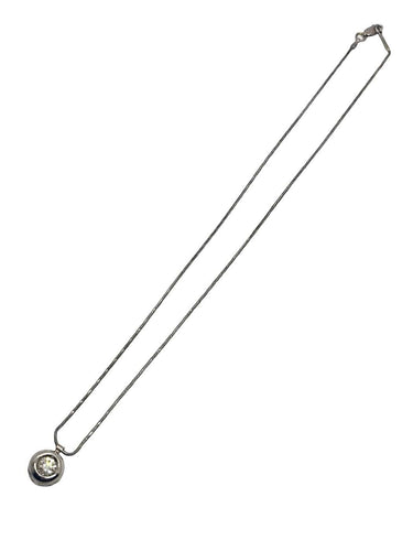Collier Collier en or blanc 18K serti d’un diamant 0,40 ct 58 Facettes 1825