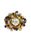 Bague 53 Bague ancienne en or jaune 18K avec diamants, saphirs et rubis 58 Facettes 1873