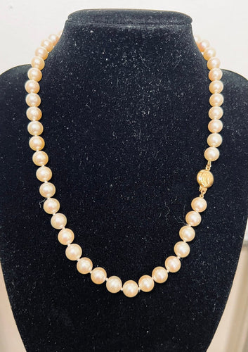 Collier Collier choker en perles de culture Akoya, fermoir or 18k 58 Facettes 940