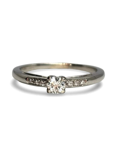 Bague 54 Mauboussin Tu es le sel de ma vie - Bague solitaire en or blanc 18K et diamants 58 Facettes 1848