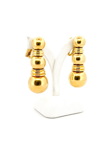 Boucles d'oreilles Boucheron - Boucles d’oreilles vintage en or jaune 18 carats 58 Facettes Bo