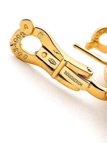 Boucles d'oreilles Boucheron - Boucles d’oreilles vintage en or jaune 18 carats 58 Facettes Bo