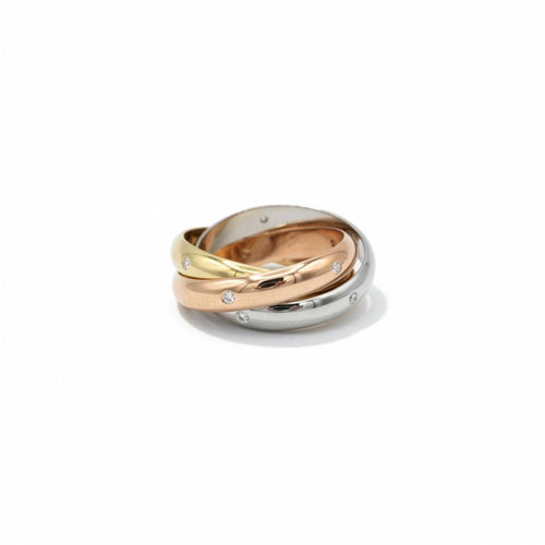 Bague 55 Cartier Trinity - Bague en or jaune, rose et blanc 18 carats et diamants 58 Facettes 1.0001455/2