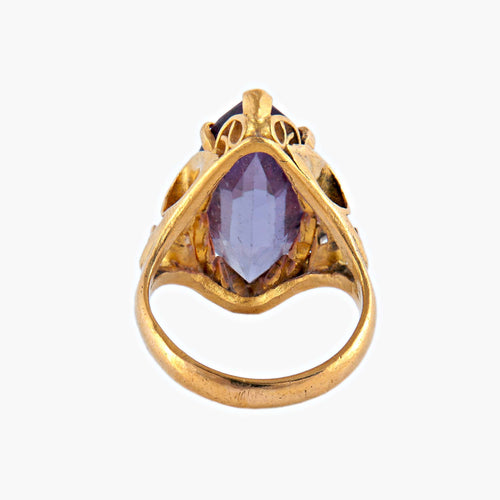 Bague 49.5 Fantasy - Bague marquise en or jaune améthyste 58 Facettes BO/220018 RIV