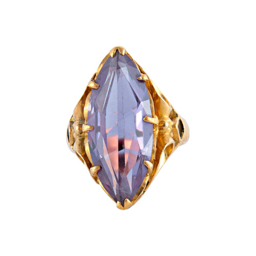 Bague 49.5 Fantasy - Bague marquise en or jaune améthyste 58 Facettes BO/220018 RIV