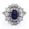 Bague Bague en or blanc 18 carats avec saphir et diamants 58 Facettes AN63 (00029)