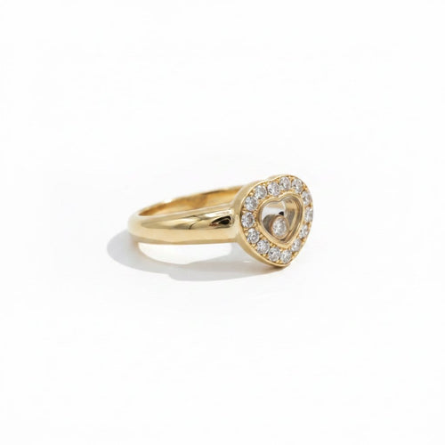Bague 51 Chopard - Bague Happy Diamond Cœur en or jaune et diamants 58 Facettes 1.0001457/2