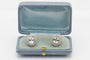 Boucles d'oreilles Boucles d'oreilles puces en or jaune 750, aigues-marines et diamants 58 Facettes 12079