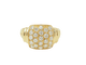 Bague 57 Bague pavée de diamants en or jaune 18 ct 58 Facettes 33673