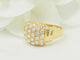 Bague 57 Bague pavée de diamants en or jaune 18 ct 58 Facettes 33673